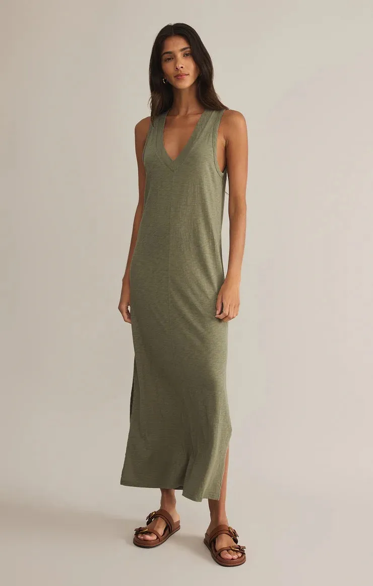 Palisades Midi Dress Avocado