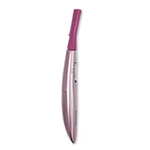 Panasonic Facial Hair Trimmer for Women ES2113PC, with Pivoting Head and Eyebrow Trimmer Attachments, Dry Use, Battery-Operated, Pink, 5 Piece Set