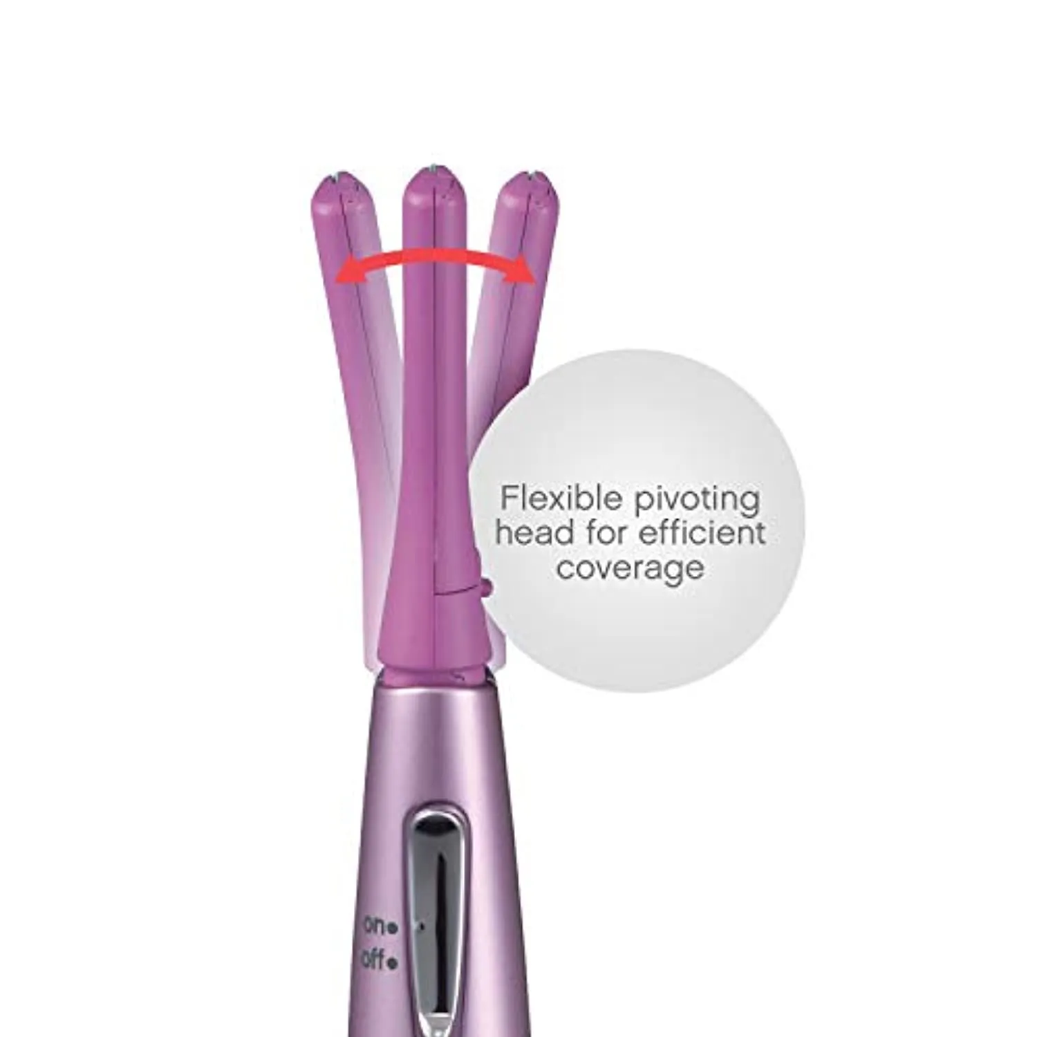 Panasonic Facial Hair Trimmer for Women ES2113PC, with Pivoting Head and Eyebrow Trimmer Attachments, Dry Use, Battery-Operated, Pink, 5 Piece Set