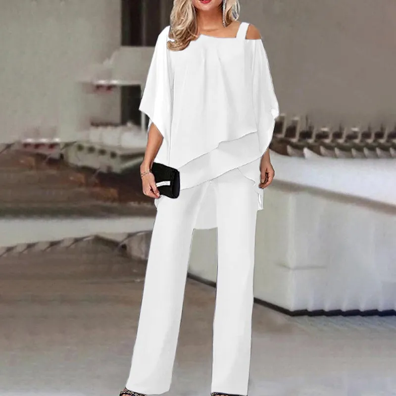Pasha® | Batwing Sleeve Pants Irregular Set