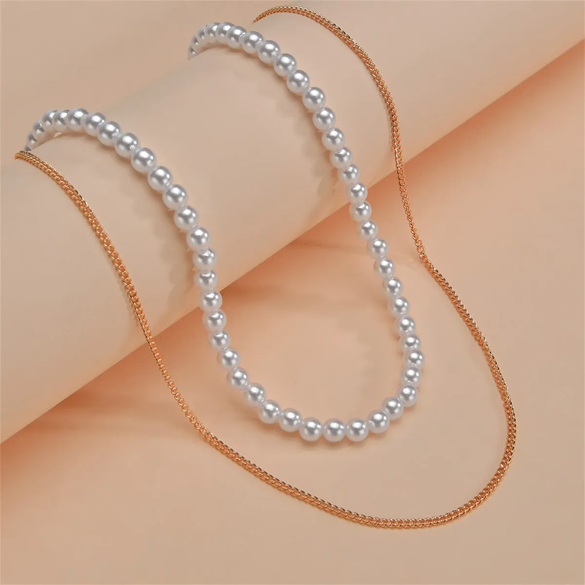 Pearl & 18K Gold-Plated Layered Necklace
