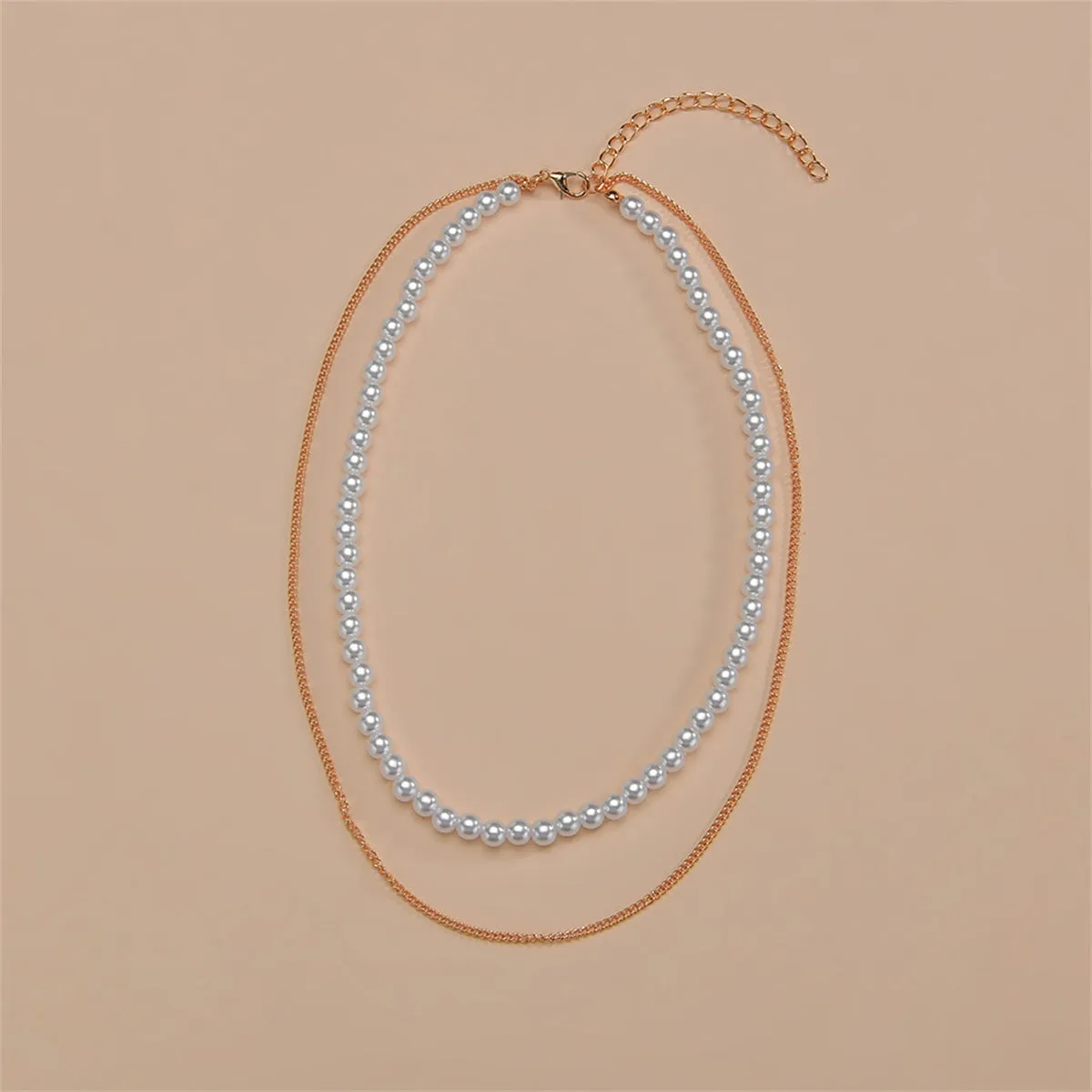 Pearl & 18K Gold-Plated Layered Necklace
