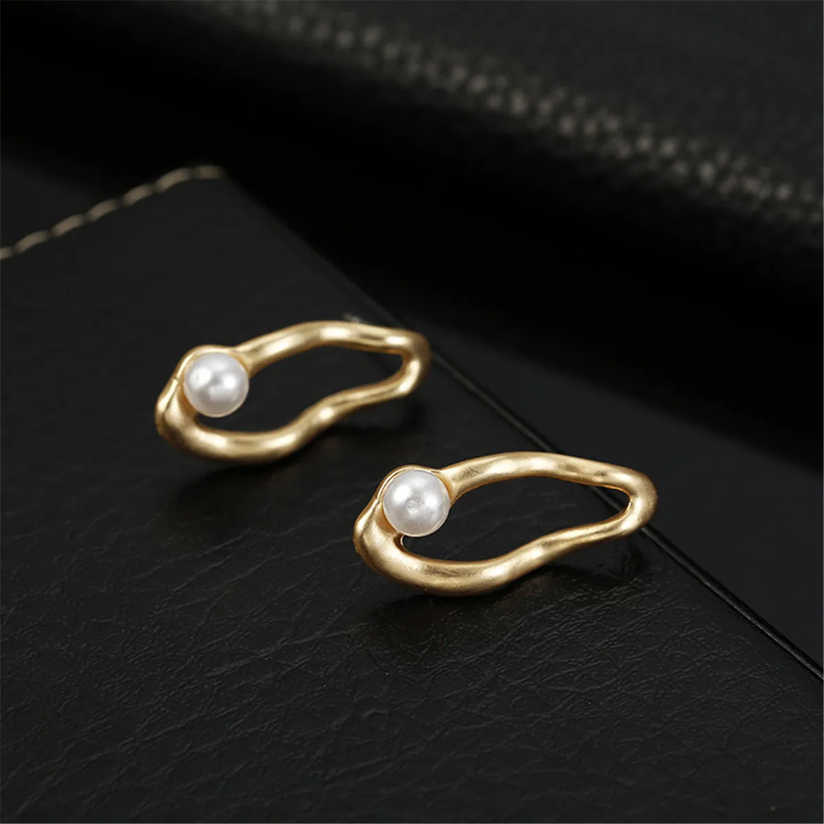 Pearl & 18K Gold-Plated Twisted Drop Earrings