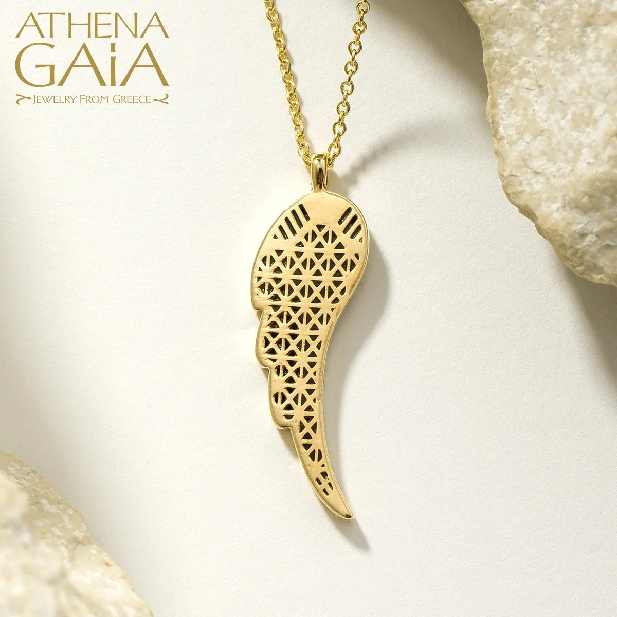 Periklista Gold & Enamel Wing Necklace