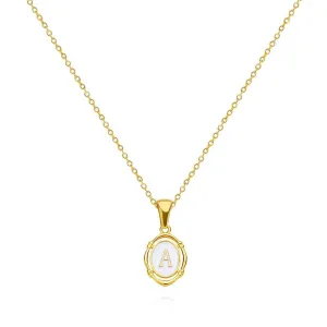 Personalized Initial Letters Women's Necklace with Acrylic