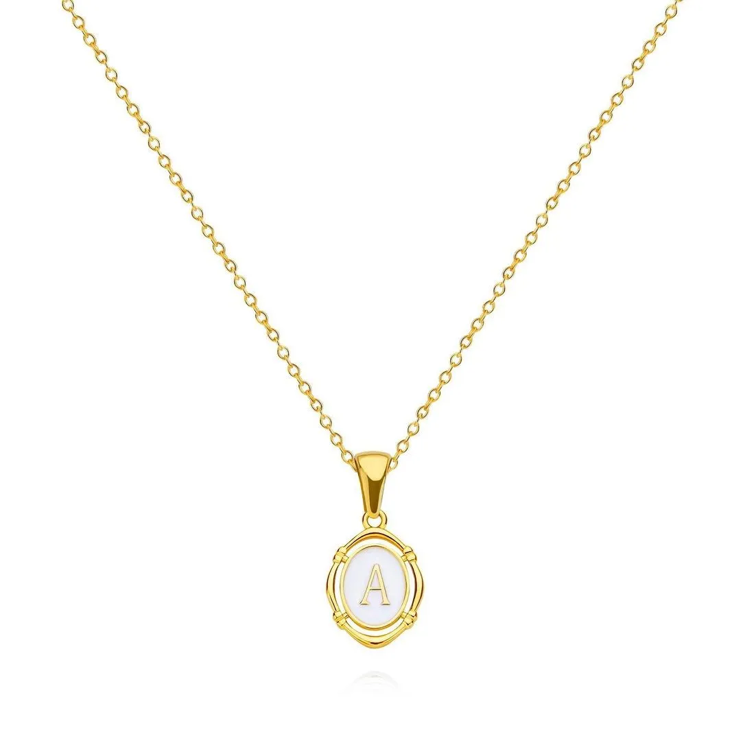 Personalized Initial Letters Women's Necklace with Acrylic