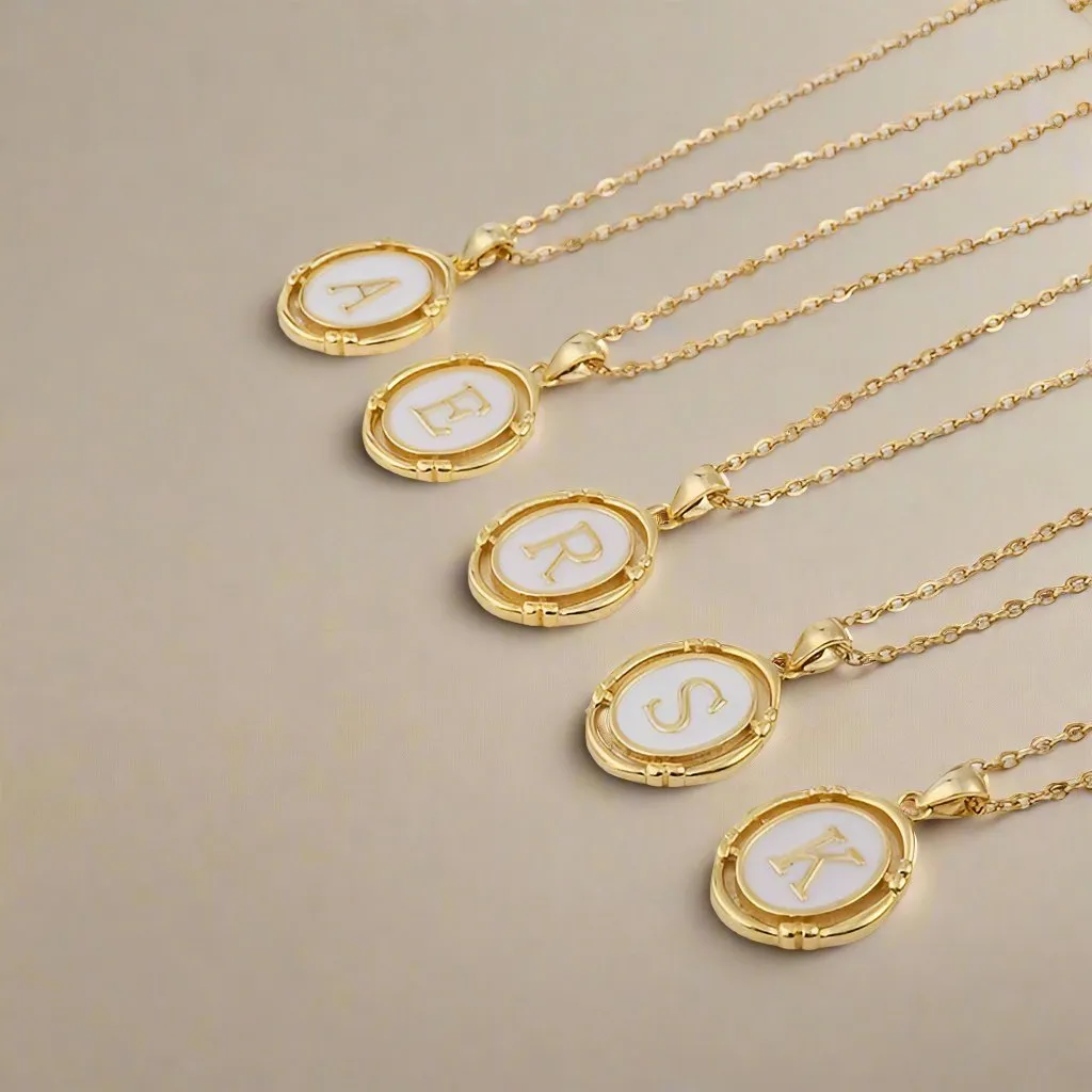 Personalized Initial Letters Women's Necklace with Acrylic