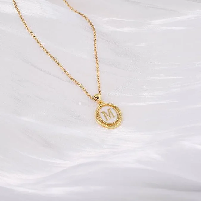 Personalized Initial Letters Women's Necklace with Acrylic