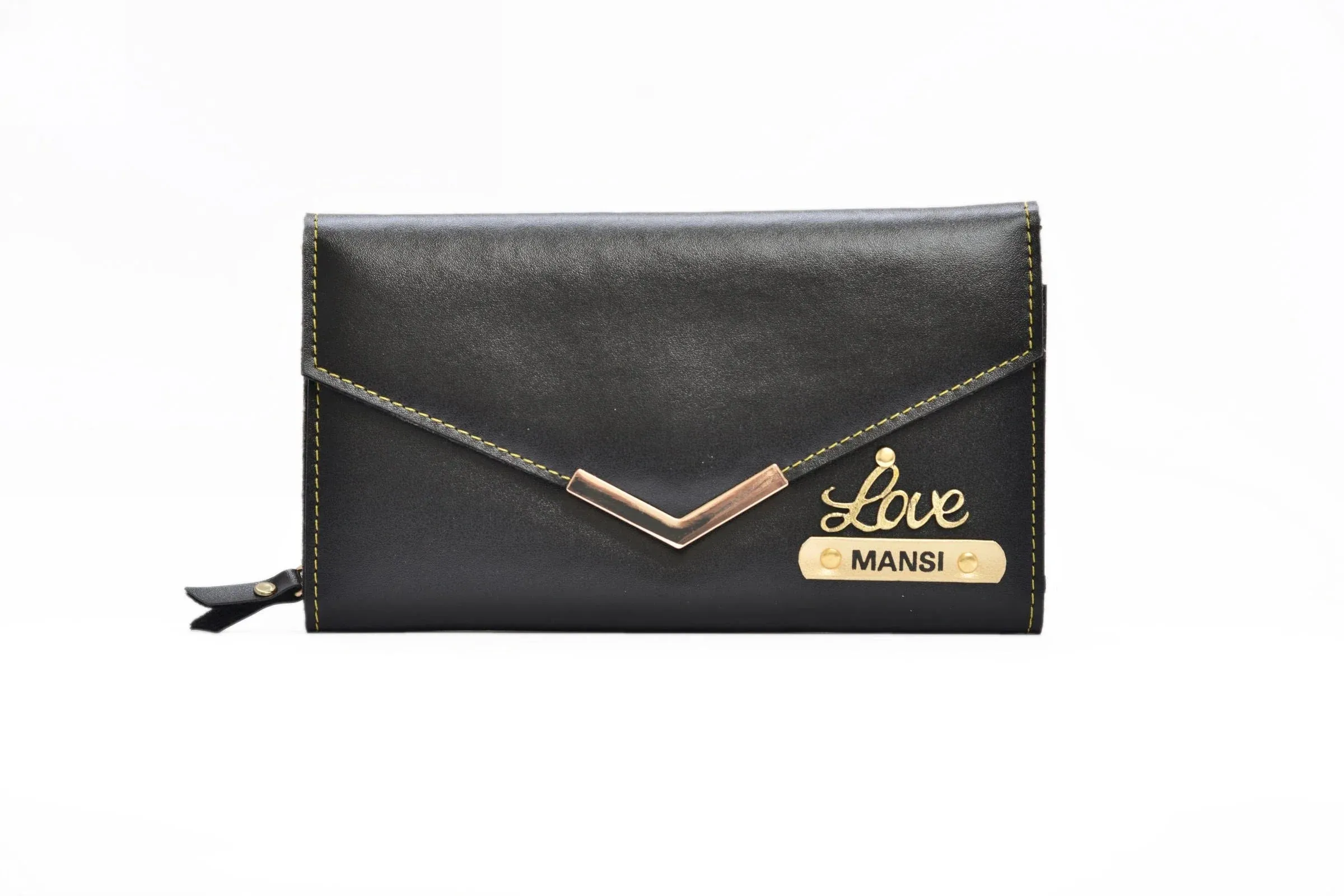 Personalized Stylish Lady Wallet - Black