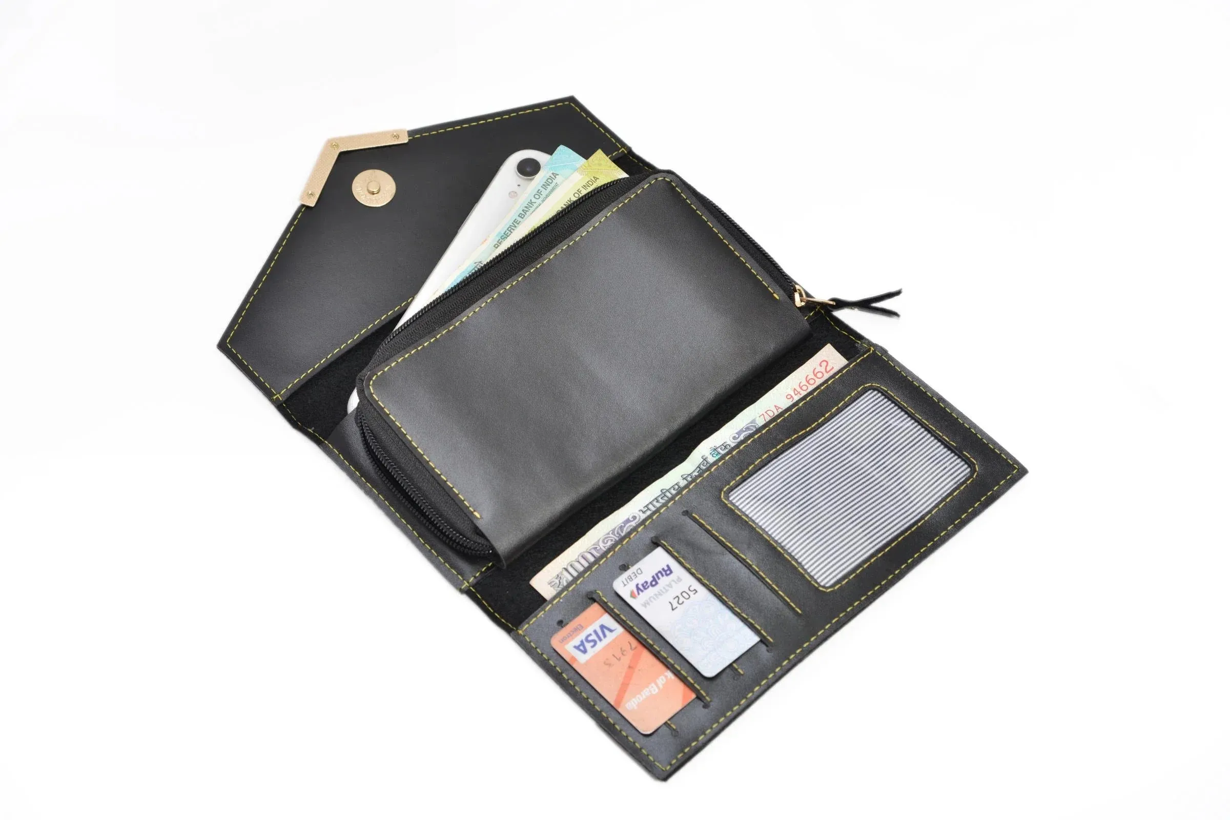 Personalized Stylish Lady Wallet - Black