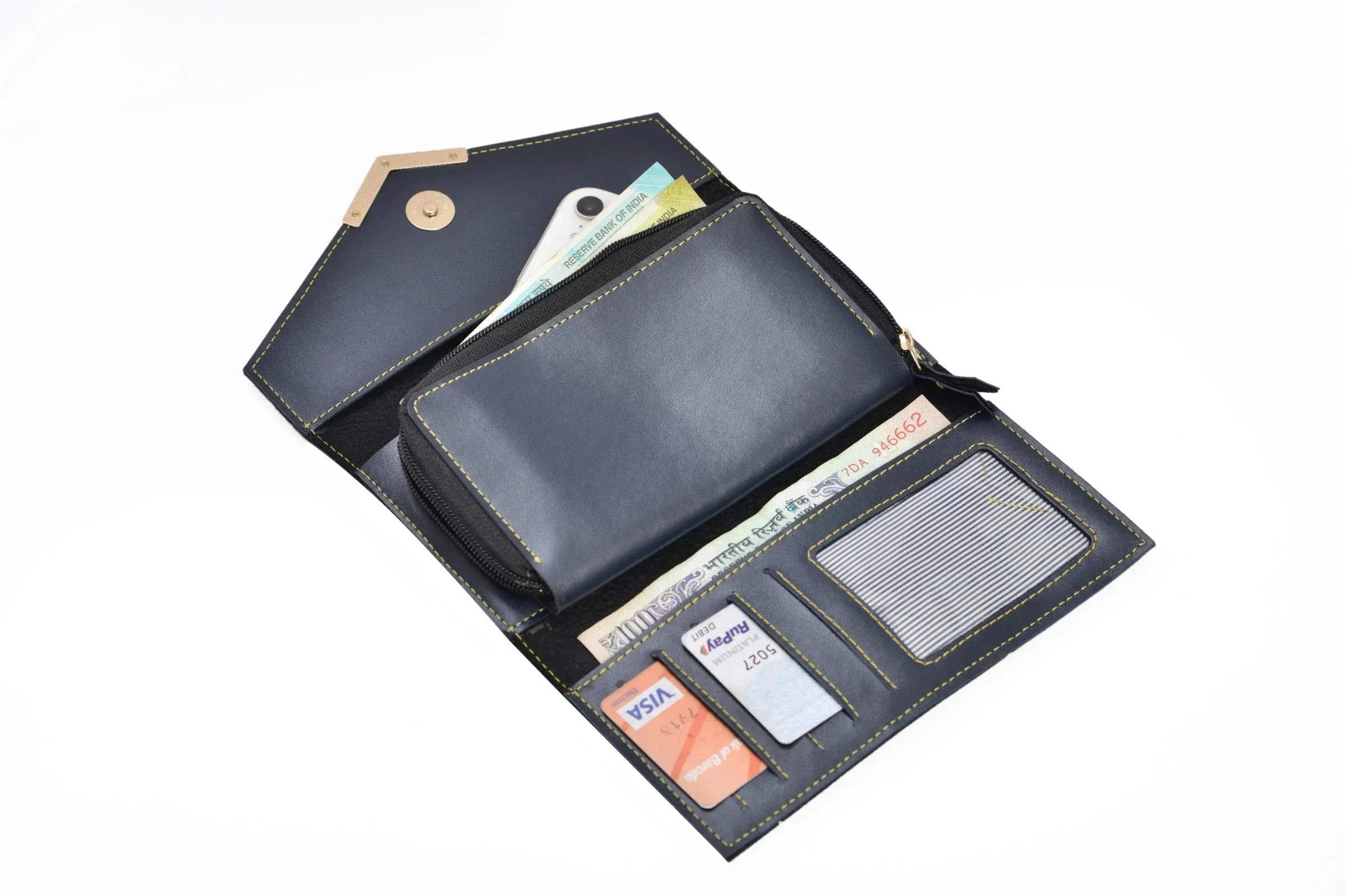Personalized Stylish Lady Wallet - Royal Blue
