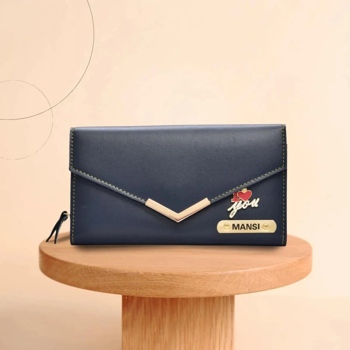 Personalized Stylish Lady Wallet - Royal Blue