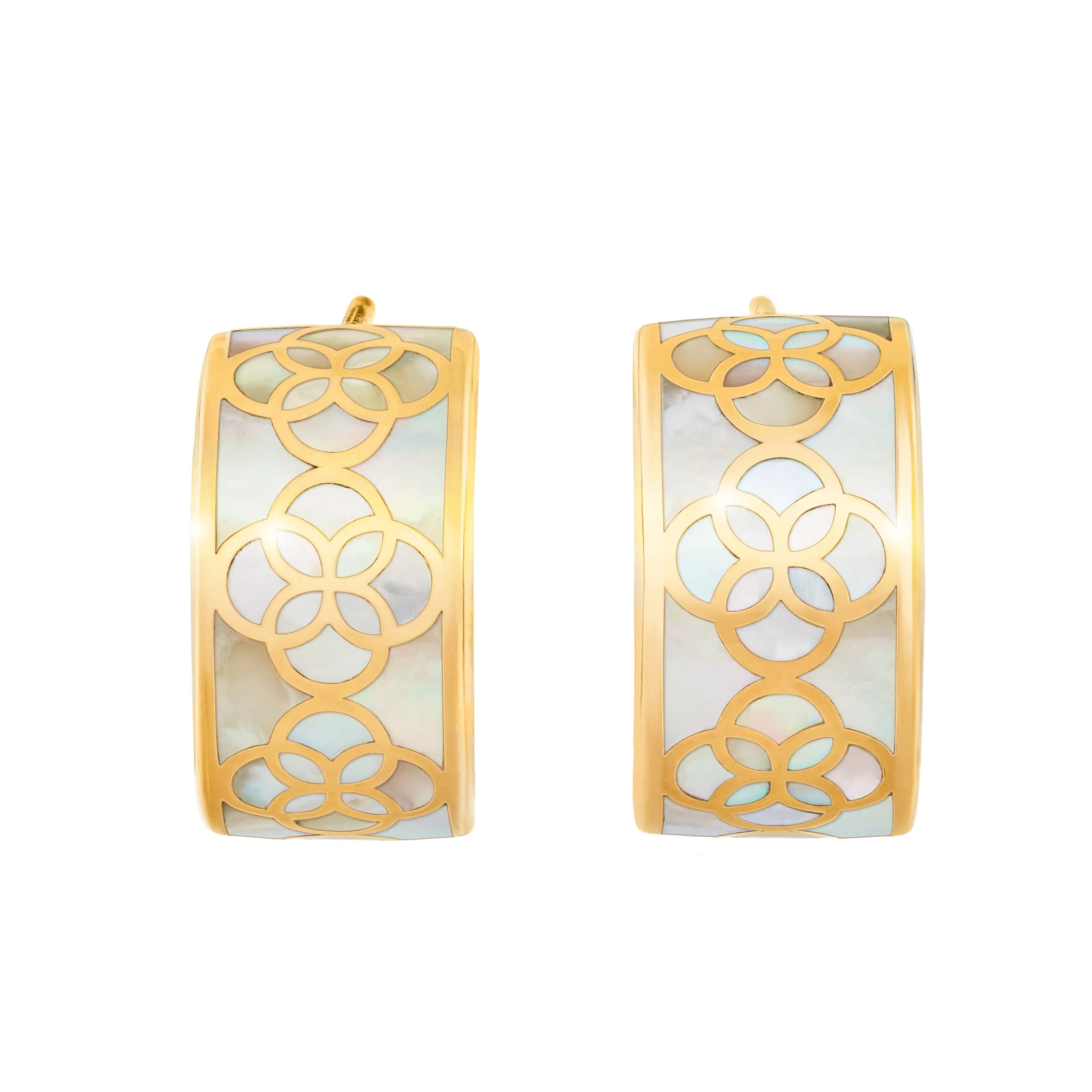 Petal Gemstone Gold Vermeil Sterling Huggie Earrings