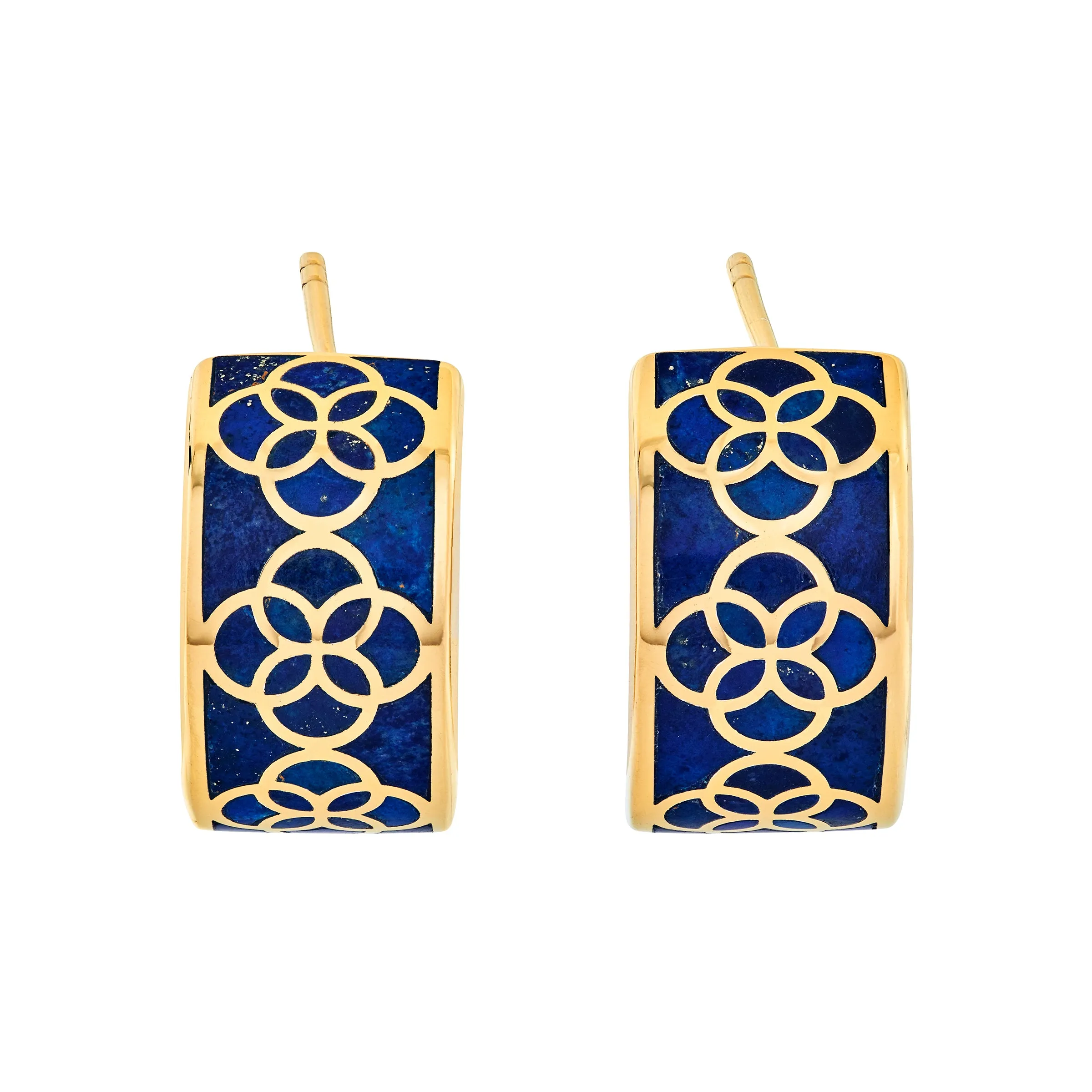 Petal Gemstone Gold Vermeil Sterling Huggie Earrings