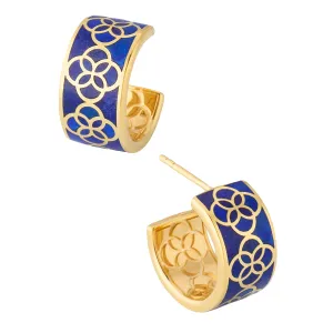 Petal Gemstone Gold Vermeil Sterling Huggie Earrings