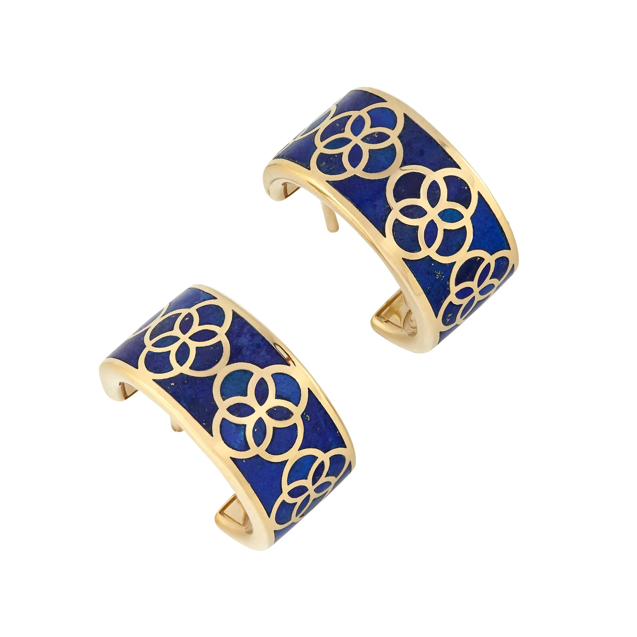 Petal Gemstone Gold Vermeil Sterling Huggie Earrings