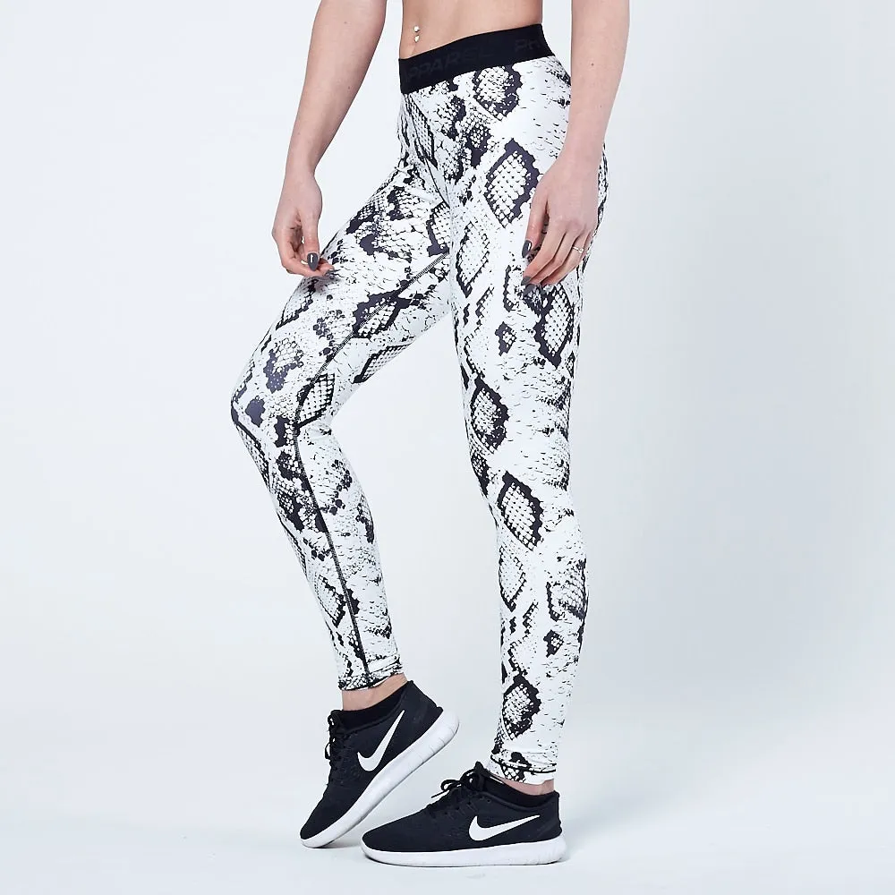 Physiq Apparel - Neolite Leggings - Black/White - Snake Skin
