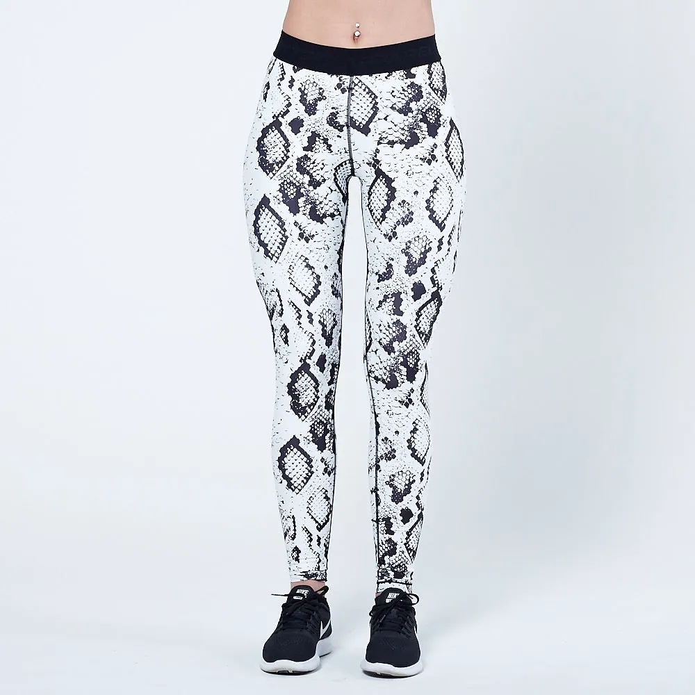 Physiq Apparel - Neolite Leggings - Black/White - Snake Skin