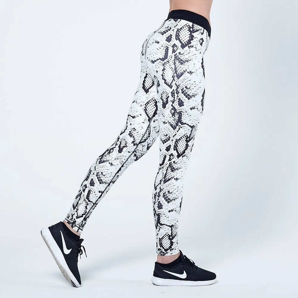 Physiq Apparel - Neolite Leggings - Black/White - Snake Skin