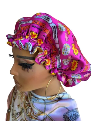 PINK & GOLD VIBES Reversible Sleeping Satin Hair Bonnet