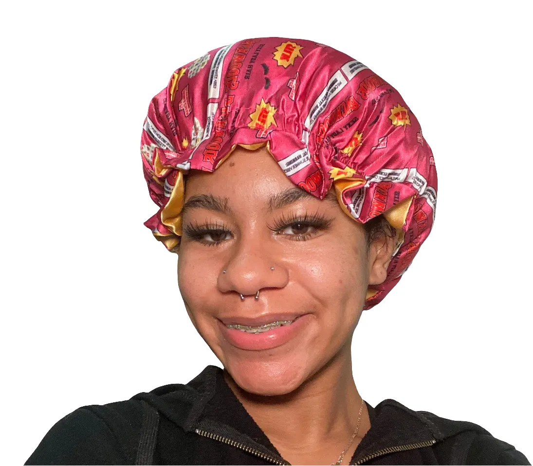 PINK & GOLD VIBES Reversible Sleeping Satin Hair Bonnet