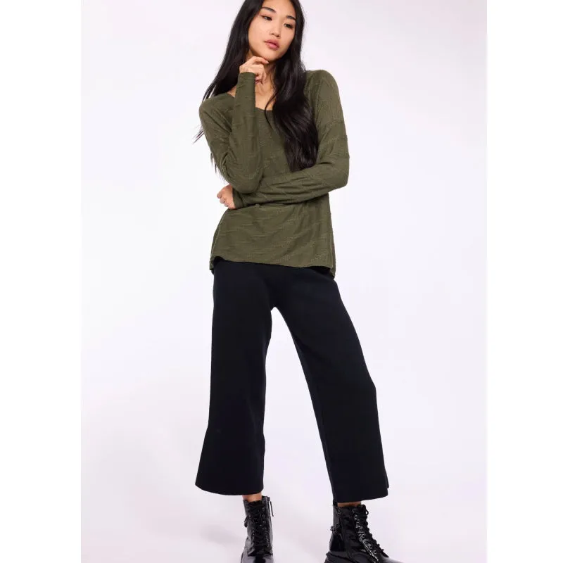 Pistache Polar Fleece Terry Cotton Pull on Pant
