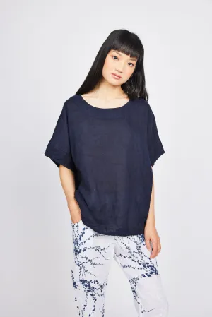 Pistache Short Sleeve Linen Top