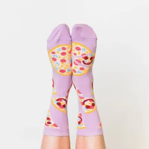 Pizza Face Crew Socks - Women's
