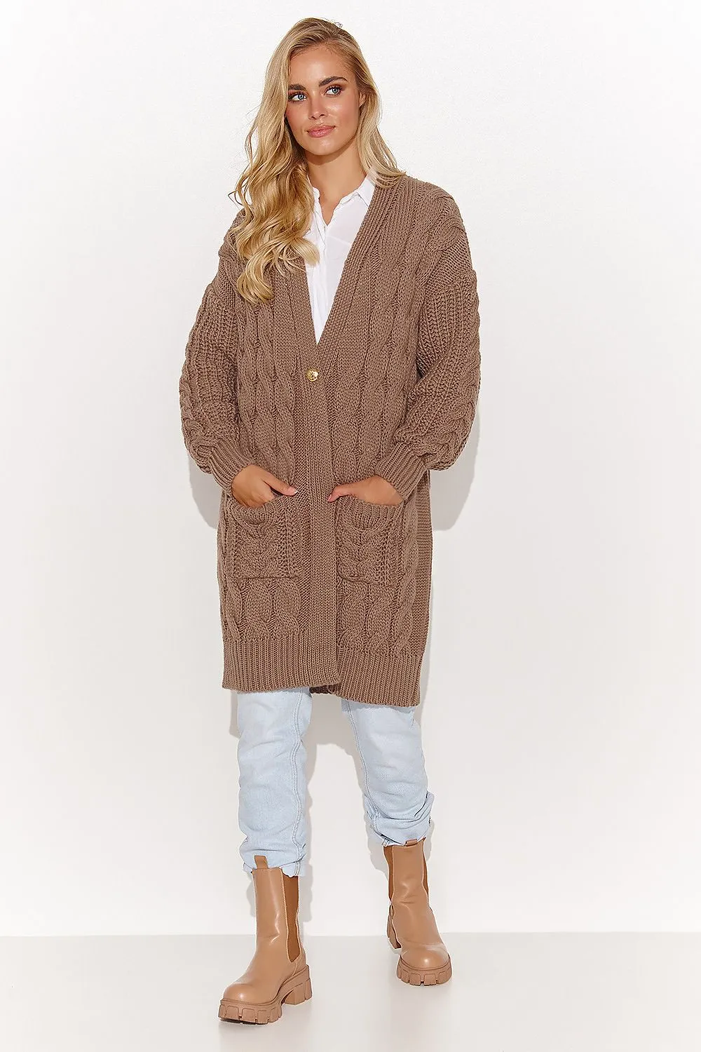 Plaid Weave Luxe Cardigan Sweater