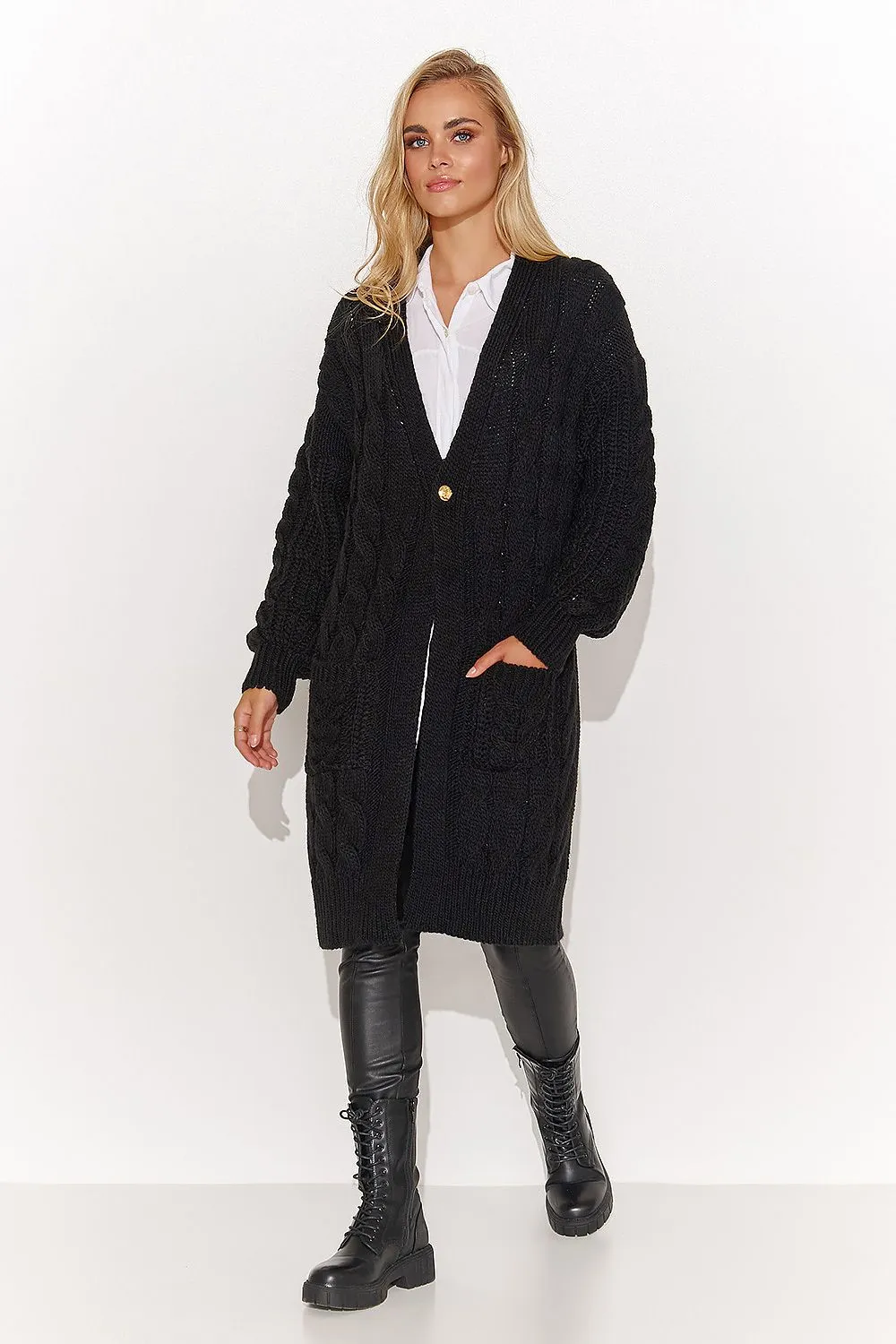 Plaid Weave Luxe Cardigan Sweater