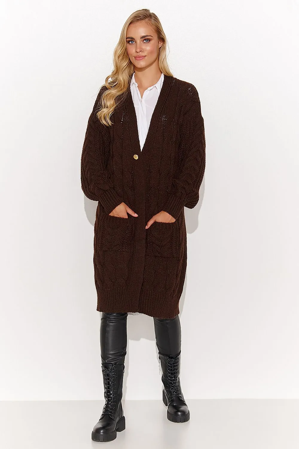 Plaid Weave Luxe Cardigan Sweater