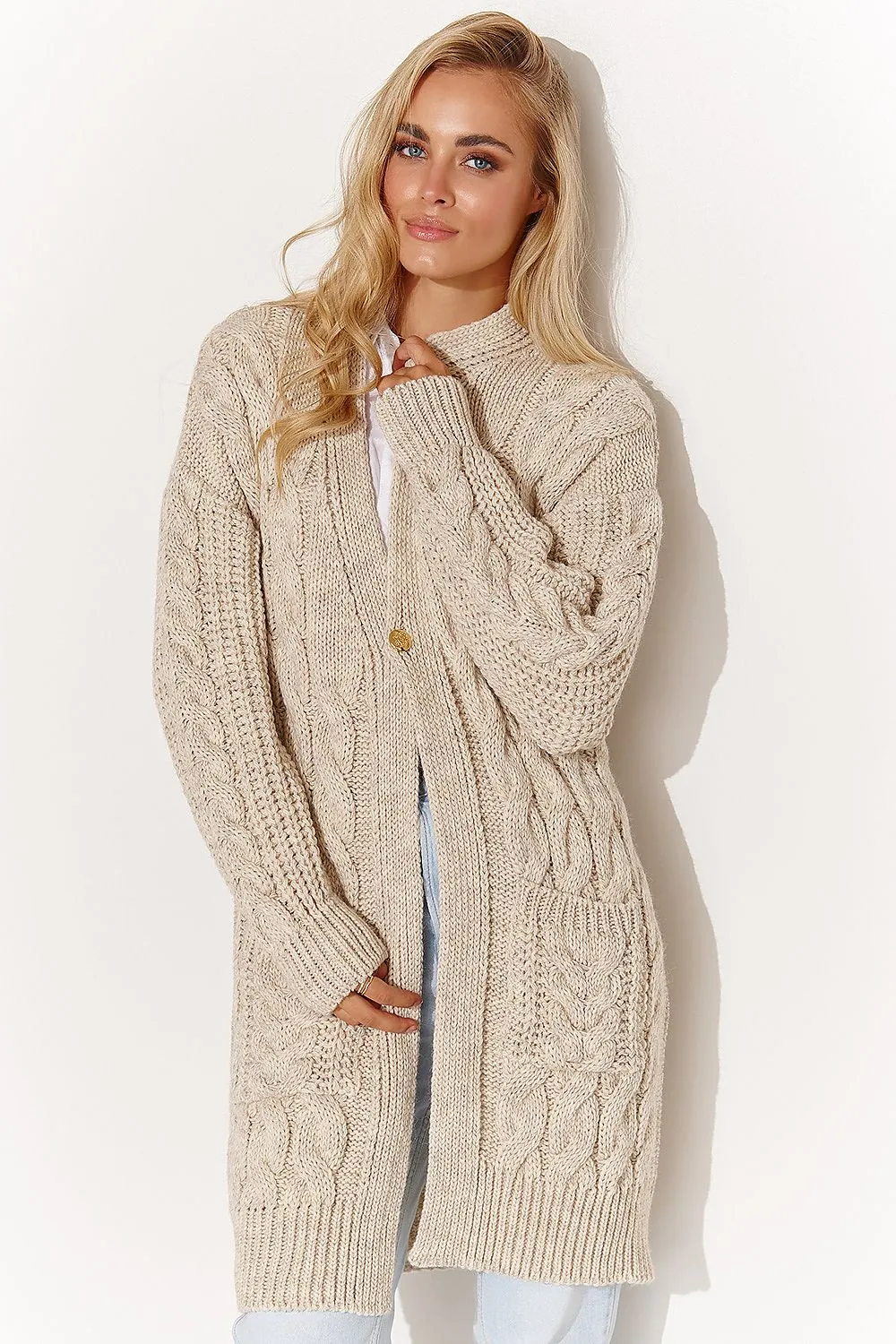 Plaid Weave Luxe Cardigan Sweater