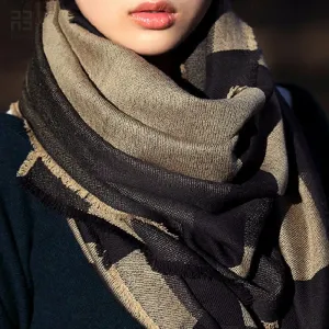 Plaid Wool Scarf