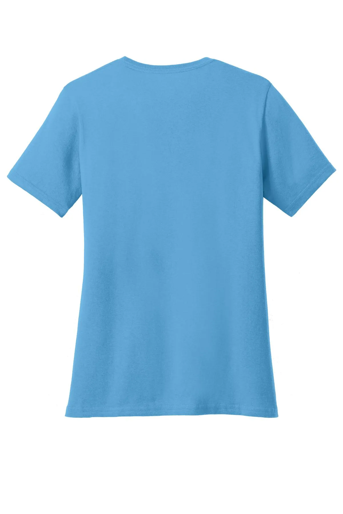 Port & Company Women's Core Cotton V-Neck Tee. LPC54V Aquatic Blue