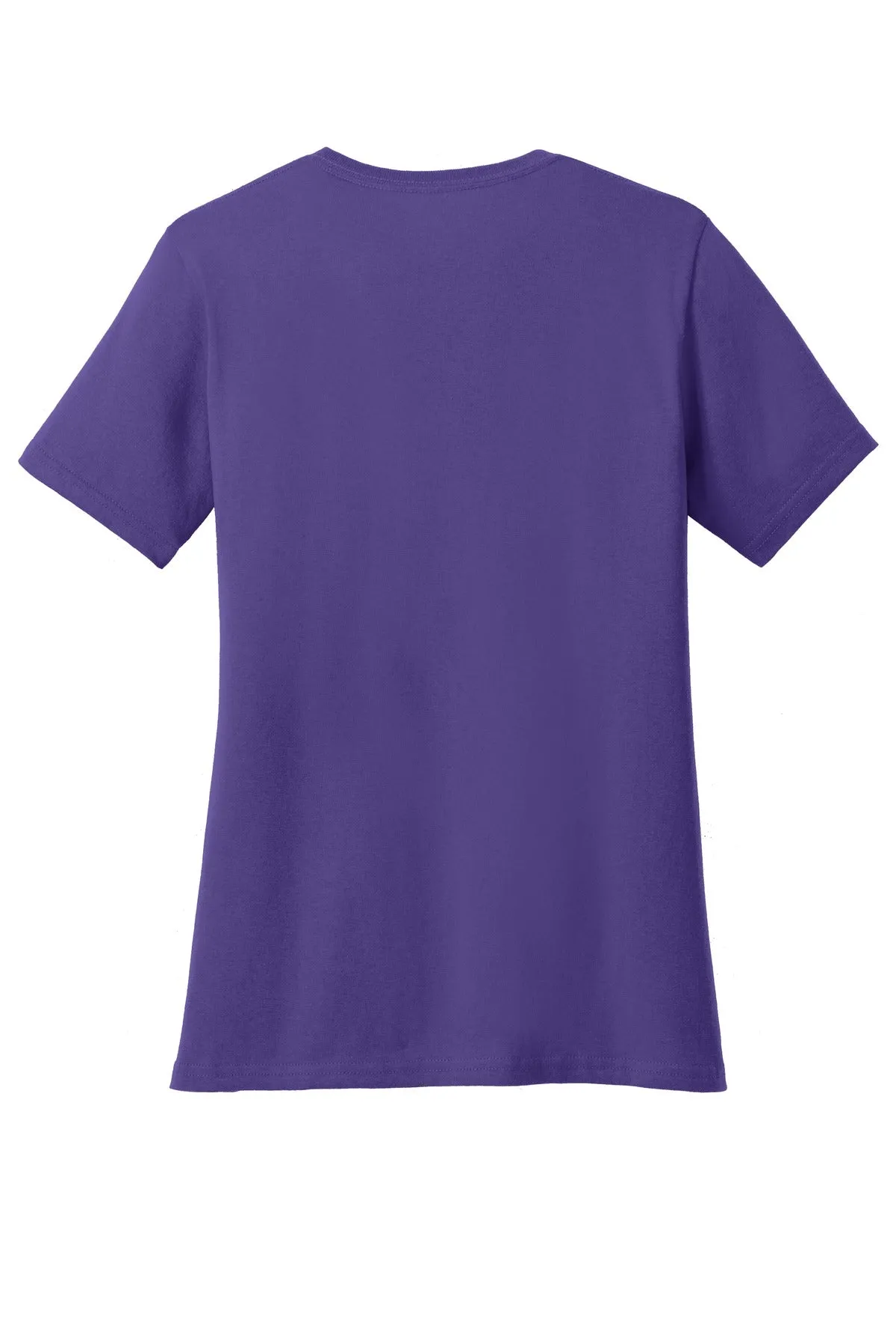 Port & Company Women's Core Cotton V-Neck Tee. LPC54V Purple