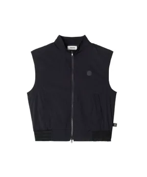 POSHERD Back Shirring Wind Vest - Black