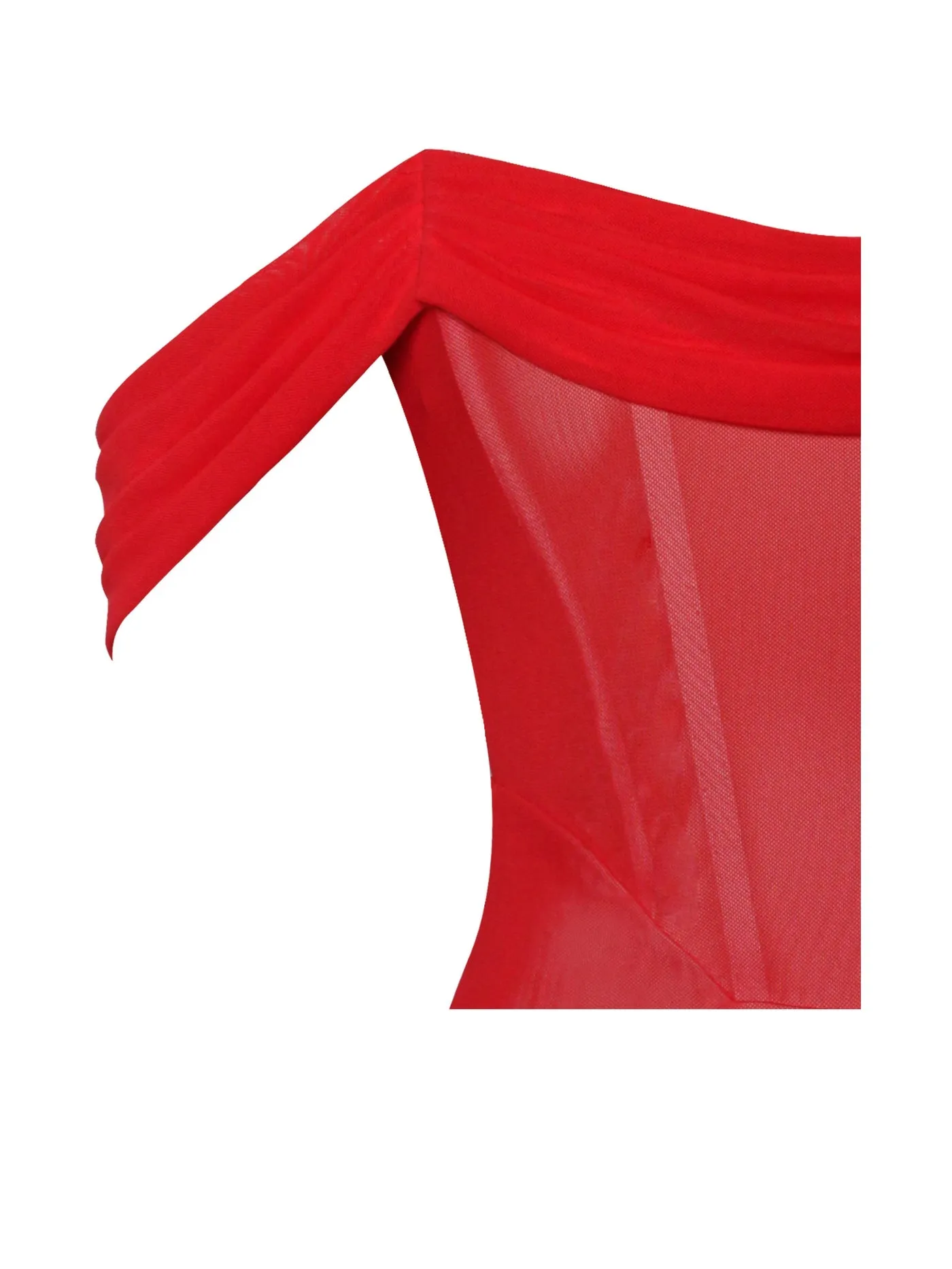 PRE-ORDER Maria Mesh Dress x Red