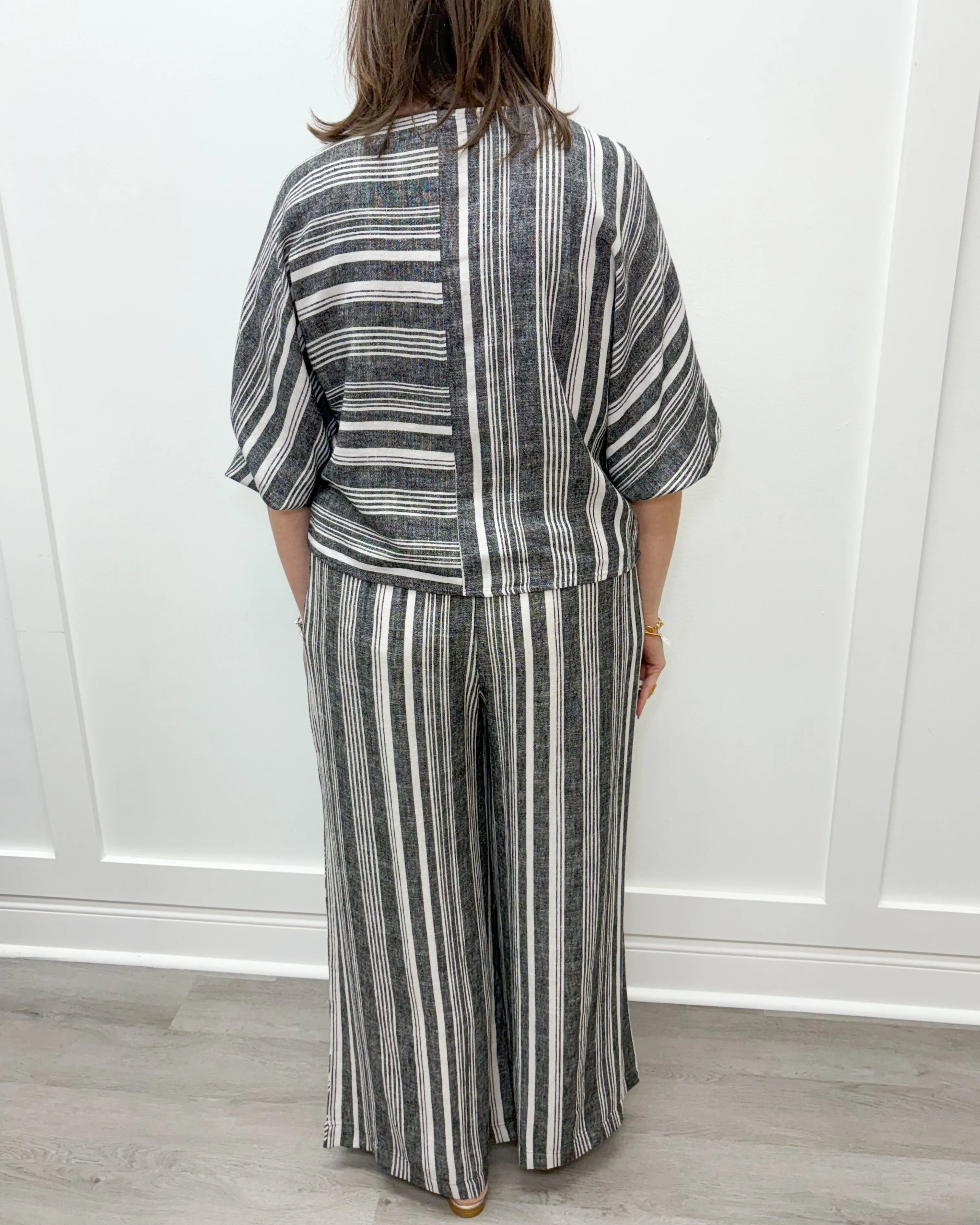 Pull On Flowy Wide Leg Pant - Black