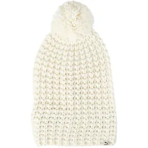 Puma Big Pom Pom Womens Beanie Hat - White