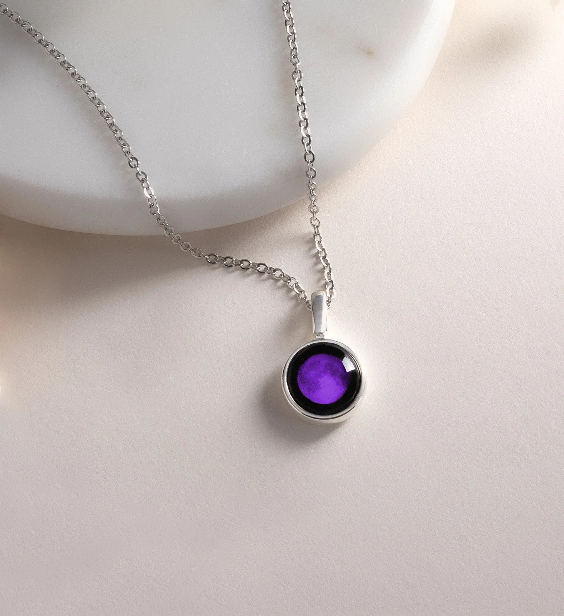 Purple Moon Sky Light in Stainless Steel