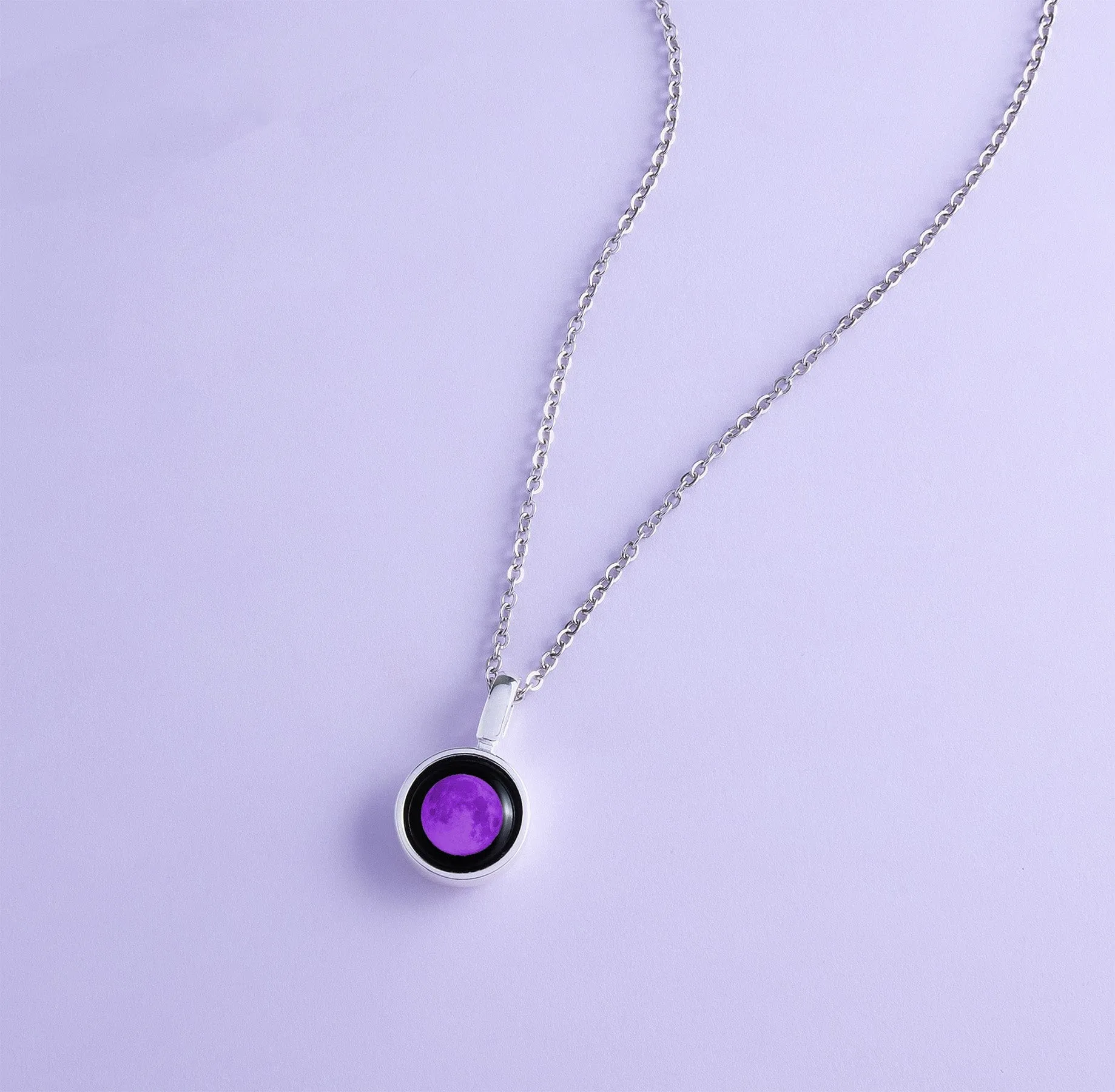 Purple Moon Sky Light in Stainless Steel