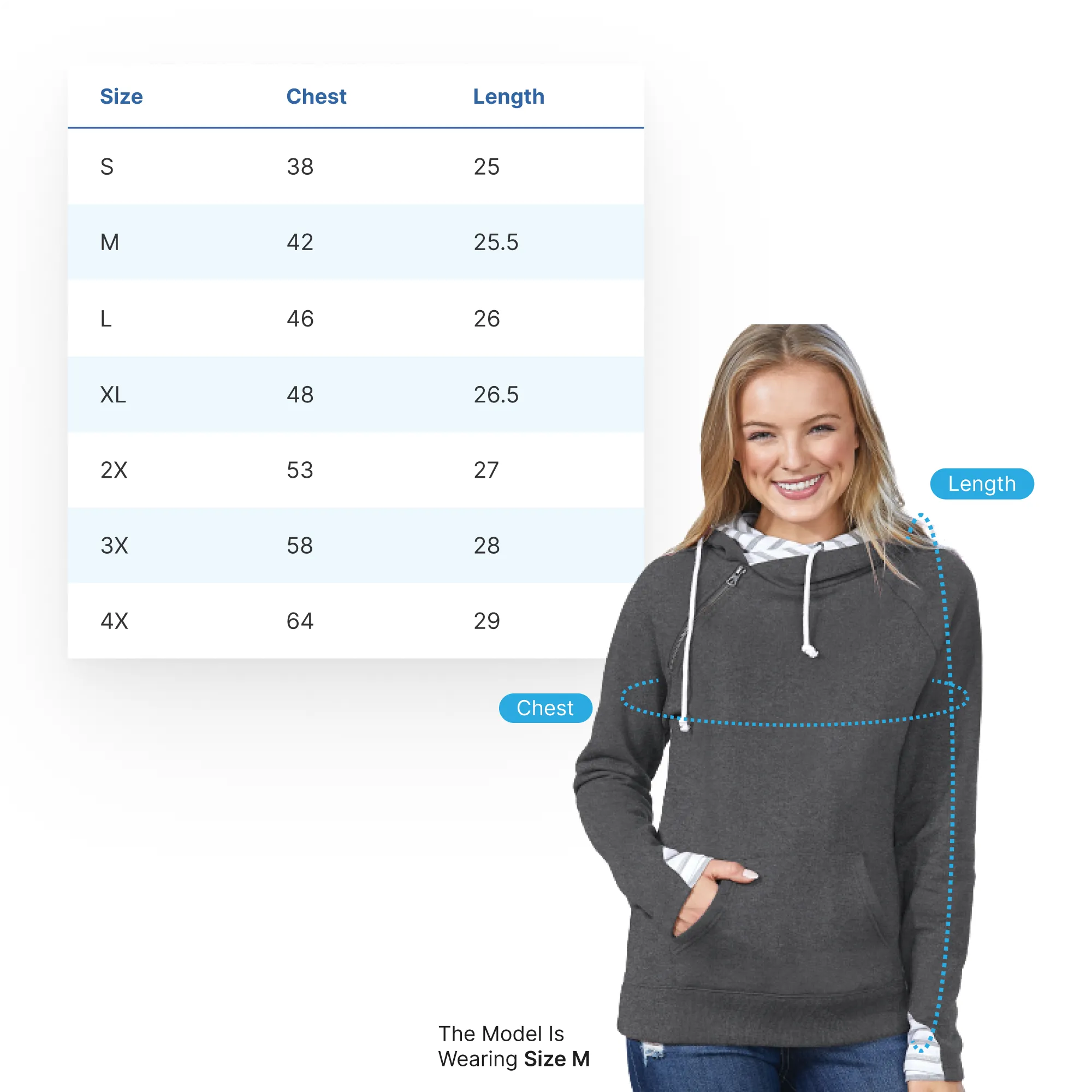 "Lion Grit" Women's Striped Double Hood Pullover