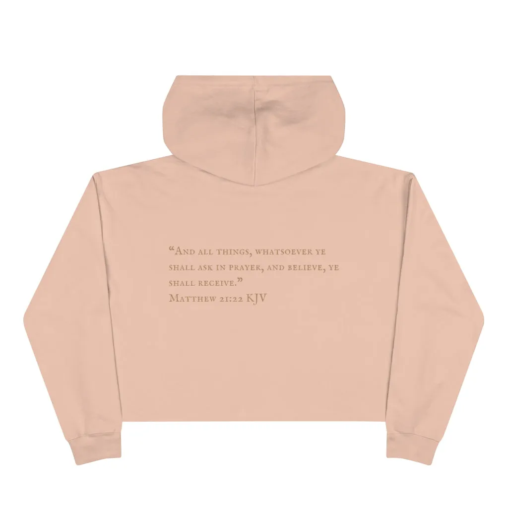 "PRAYED UP BLACK QUEEN" Crop Hoodie