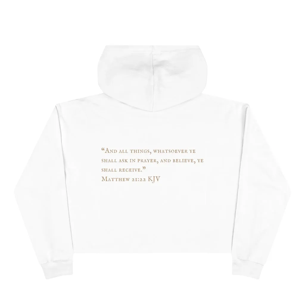 "PRAYED UP BLACK QUEEN" Crop Hoodie