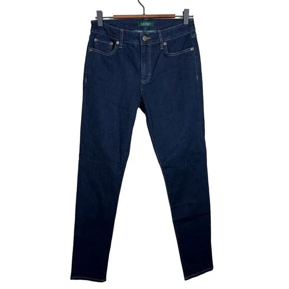 Ralph Lauren Women's Straight Jeans Size 4 Medium Wash Blue Denim Classic