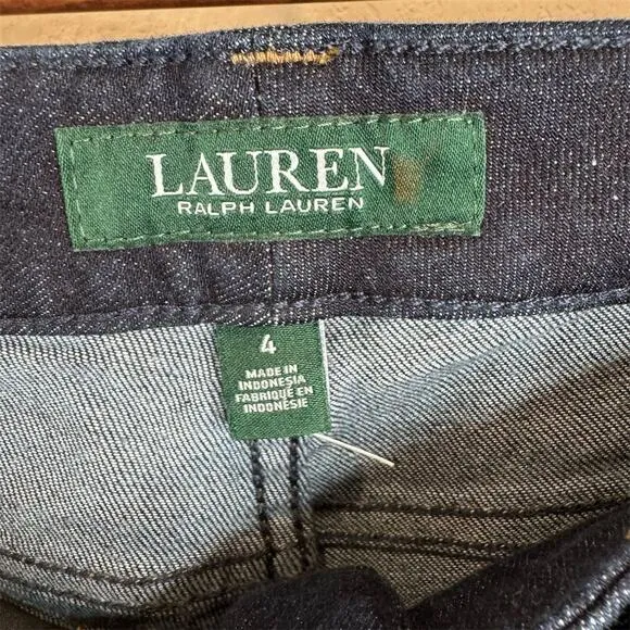 Ralph Lauren Women's Straight Jeans Size 4 Medium Wash Blue Denim Classic