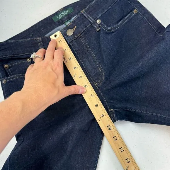 Ralph Lauren Women's Straight Jeans Size 4 Medium Wash Blue Denim Classic