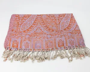Rayon Fringe Shawl / Rust