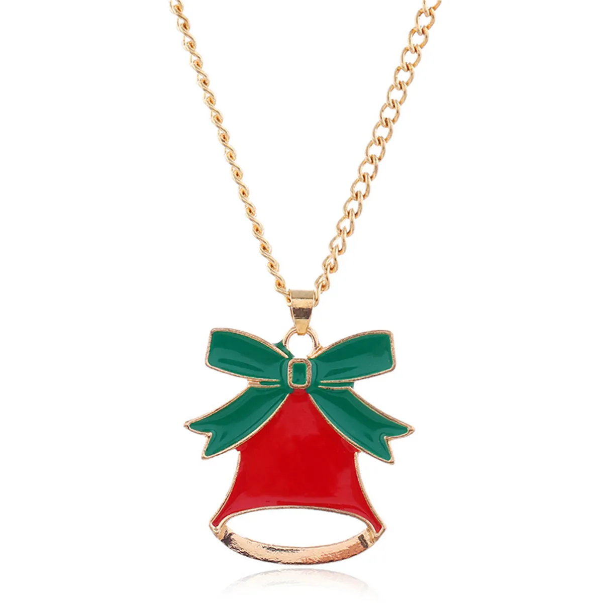 Red Enamel & 18K Gold-Plated Jingle Bell Drop Earrings Set
