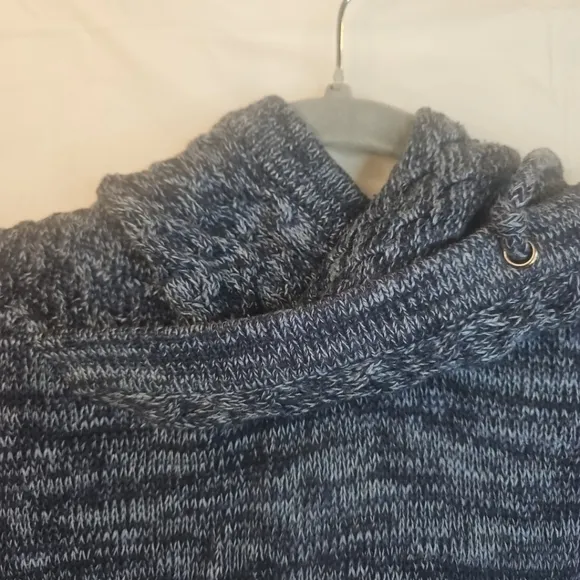 Retrofit Brand MFG Women's Knitting Hooded sweather Soft And Warm Gray/Blue XXL